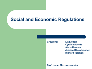 Question #9: What is a social regulation? Question #10: What is an