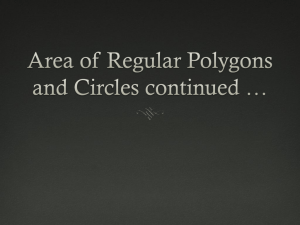 Area of a Regular Polygon:
