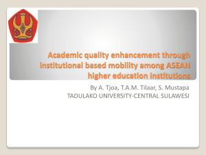 Academic quality enhancement through institutional based mobility