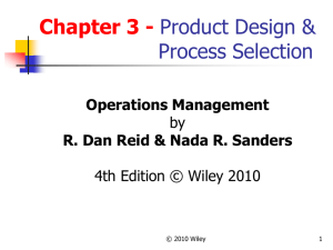 Product Design & Process Selection