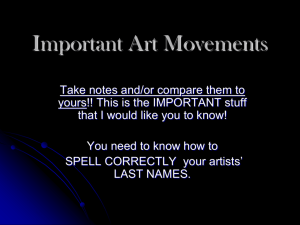 Important Art Movements