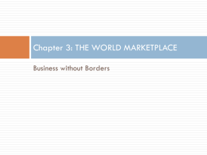 Chapter 3: THE WORLD MARKETPLACE