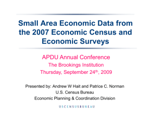 Andrew W. Hait, Survey Statistician, Economic Planning and