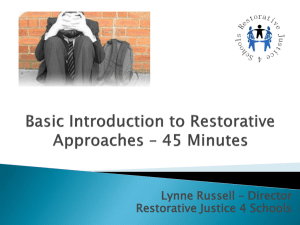 Introductions - Restorative Justice 4 Schools
