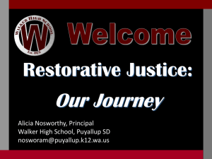 Restorative Justice is a relational approach to conflict. It approaches