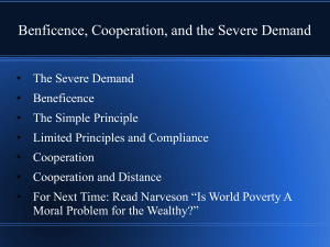 Benficence, Cooperation, and the Severe Demand