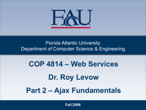 Web Services – Fall 2006 - FAU College of Engineering
