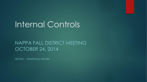 Internal Controls - The Joint Accounting Conference
