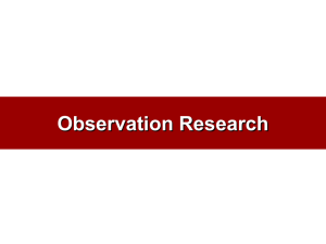 Observation Research