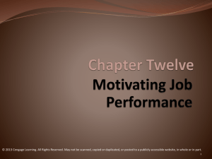 Motivating Job Performance