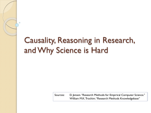 Causality and Reasoning in Research