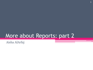 Report Views - Ms. Aisha Al