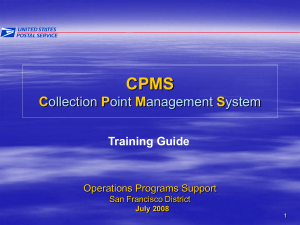 CPMS Collection Point Management System