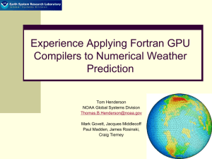 Experience using FORTRAN GPU Compilers with the NIM