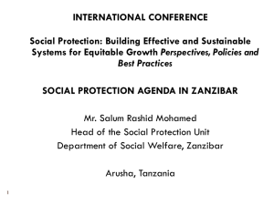 Social protection agenda in Zanzibar [PPT]