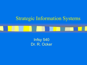 Strategic Role of Information Systems