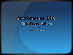 Micromouse 296 Preliminary Design Review