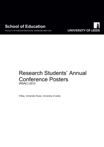 Conference booklet with posters - School of Education