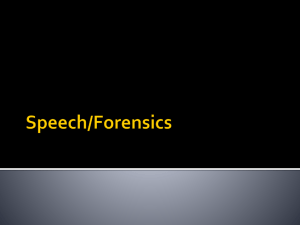 Speech/Forensics