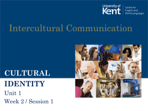 cultural identity - University of Kent