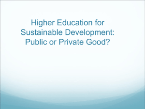 Public or Private good - Development Studies Association