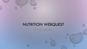 Nutrition Webquest