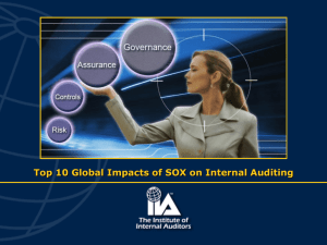 Top 10 Global Impacts of SOX on Internal Auditing