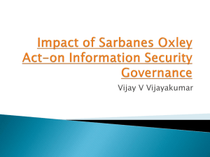 Impact of Sarbanes Oxley Act-on Information Security Governance