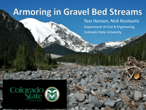 Armoring in Gravel Bed Streams