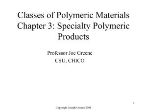 Classes of Polymeric Materials
