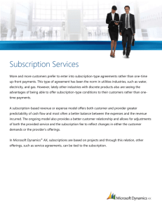 Subscription services