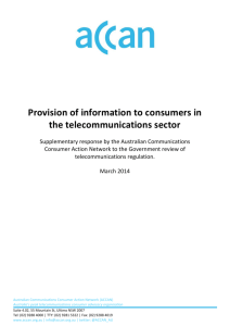 ACCAN submission on consumer information requirements812.7 KB
