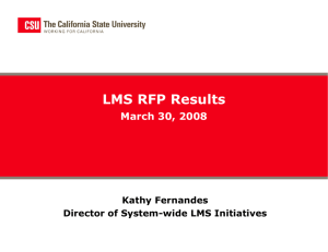 ITAC LMS RFP Results - The California State University