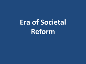 Era of Societal Reform