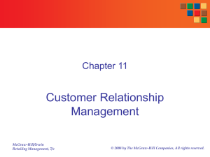 Retail Customer Relationship Management