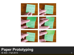 Paper prototyping