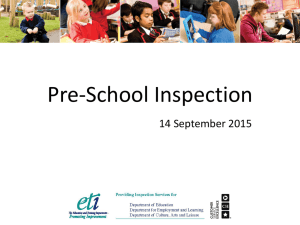 Pre-School Inspection Presentation