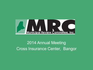 Annual Membership Meeting Presentation – December 16, 2014