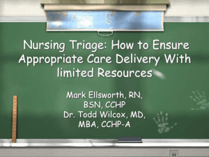 Effective Nursing Triage