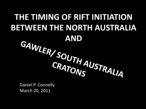 the timing of rift initiation between the north australia and