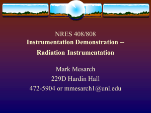 NRES 408/808 Instrumentation Demonstration -