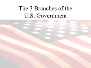 Branches of Our Government