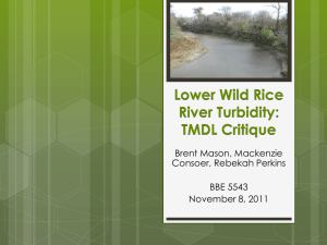 Lower Wild Rice River Turbidity