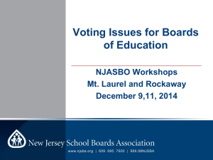Voting Issues for Boards of Education