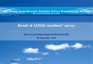 Result of AOSSG members' survey