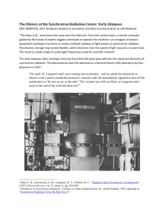Introduction: Our Limitations - Synchrotron Radiation Center