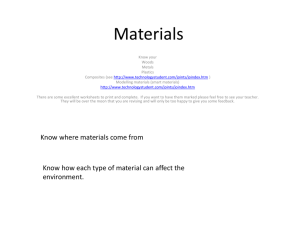 Materials - The Education Village