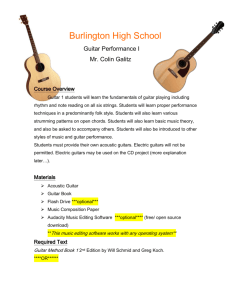 Guitar Performance Syllabus