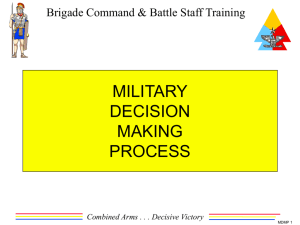 Military Decision Making Process Brief