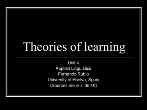 Theories of learning